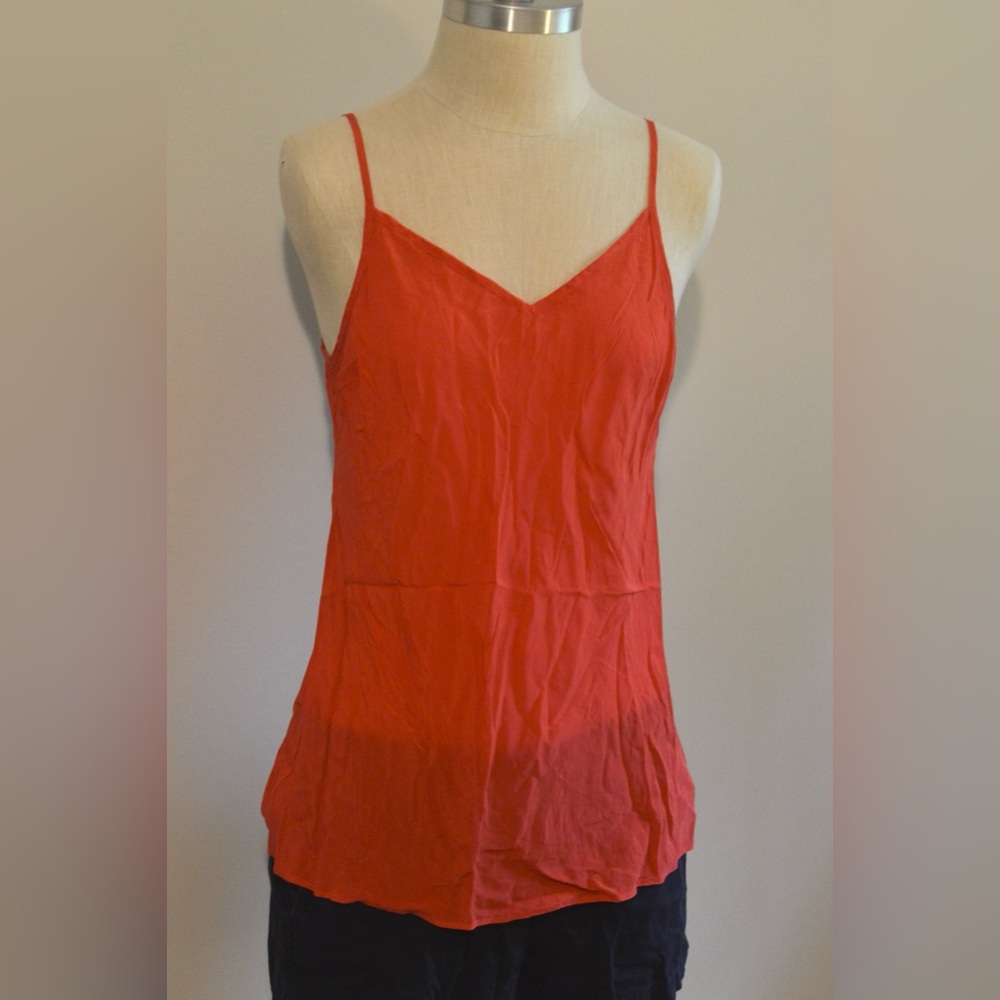 J.Crew Silk Coral Red Camisole in Size Medium